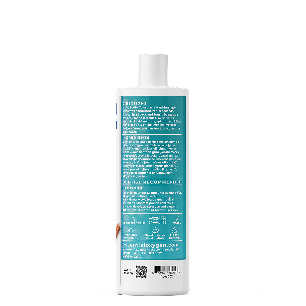 BR | Organic Mouthwash + Brushing Rinse | Cinnamint