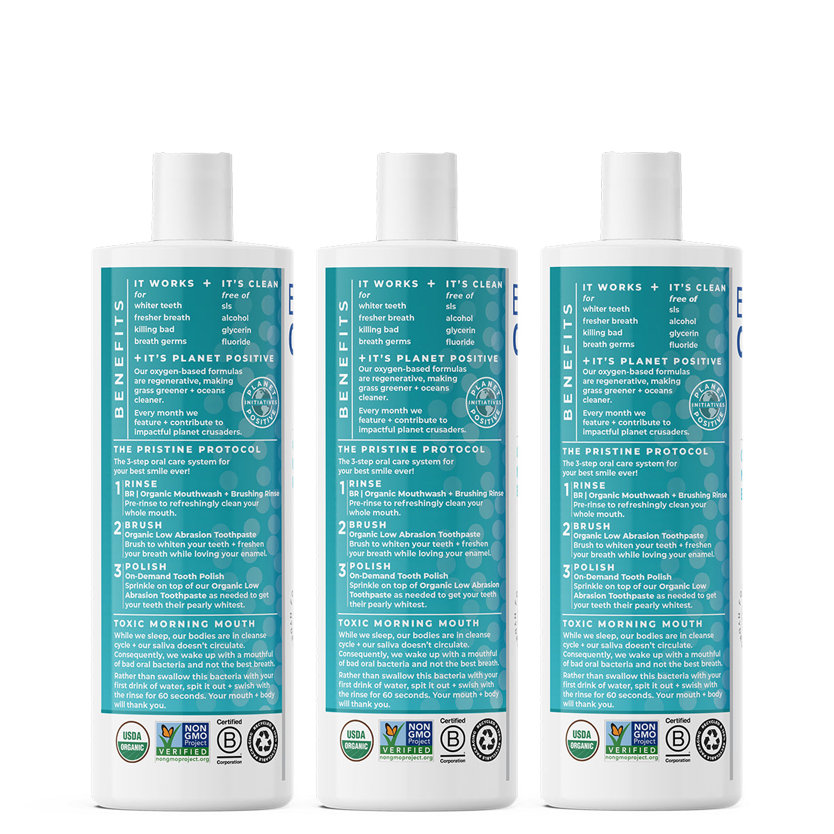 BR | Organic Mouthwash + Brushing Rinse | Rainbow Pack
