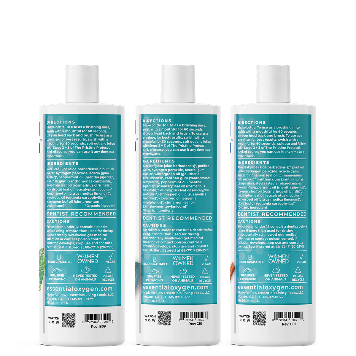 BR | Organic Mouthwash + Brushing Rinse | Rainbow Pack