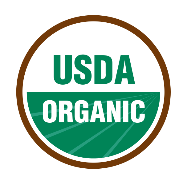 USDA Organic logo with green and brown colors on a white background