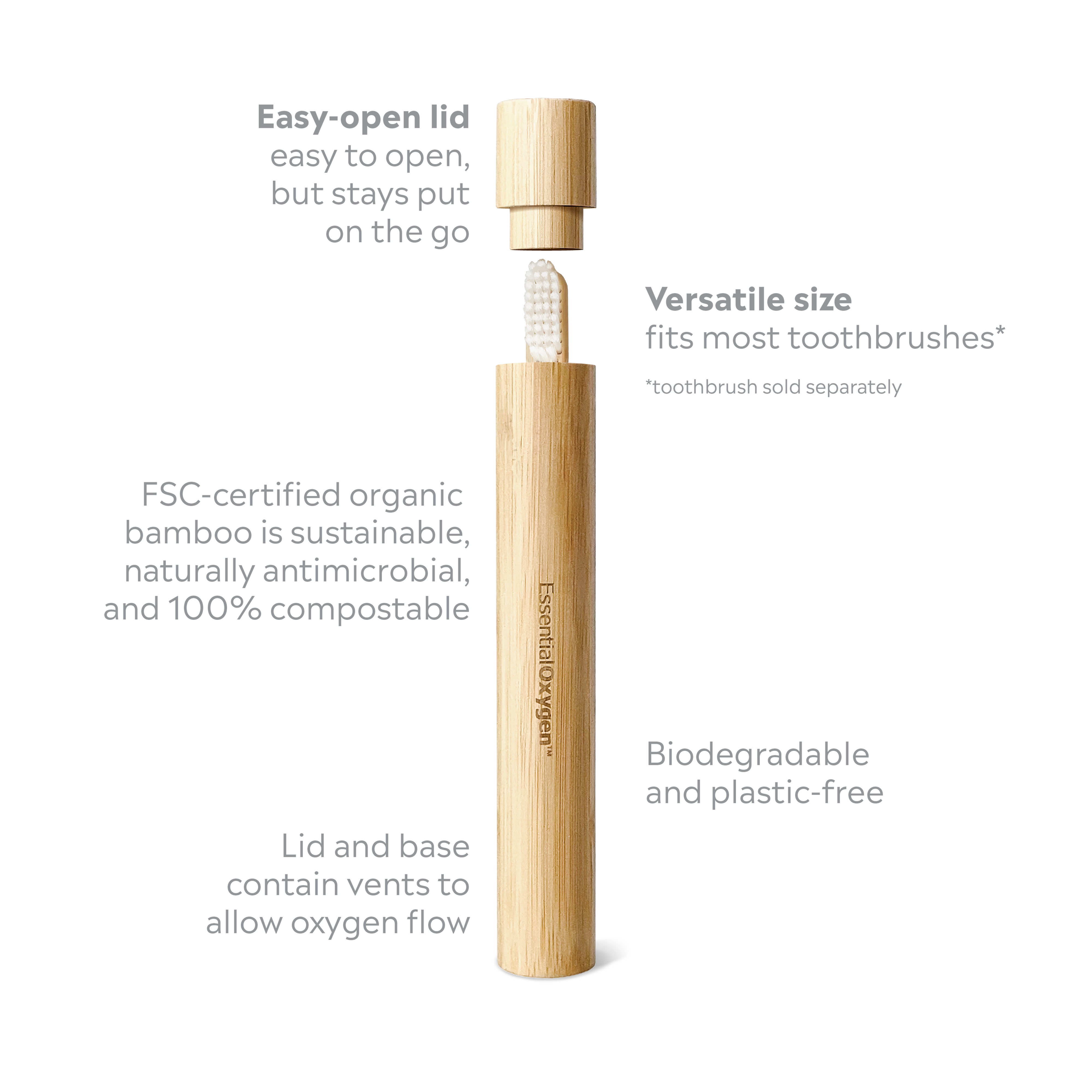 Organic Bamboo Toothbrushes Case