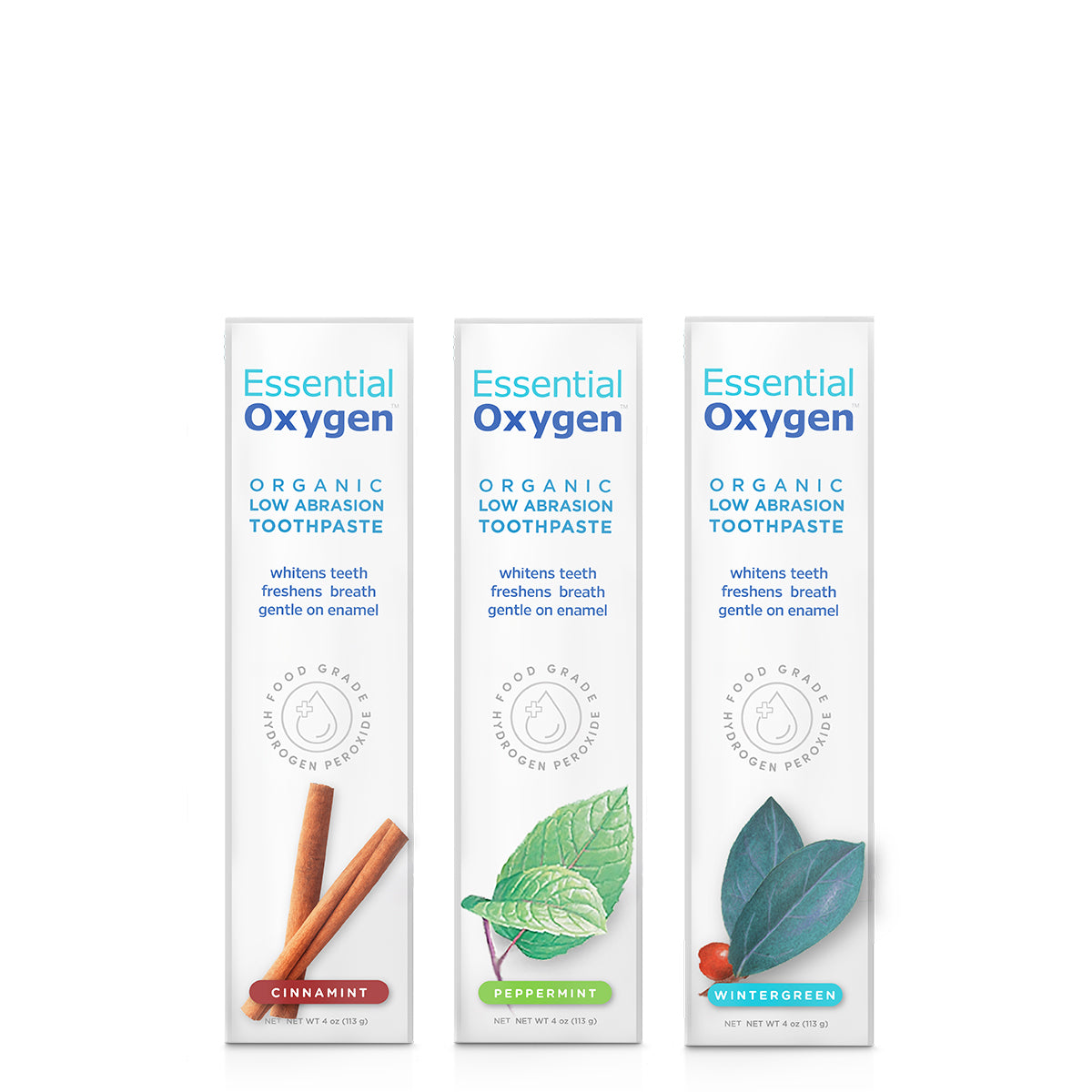 Organic Low Abrasion Toothpaste | Rainbow Pack