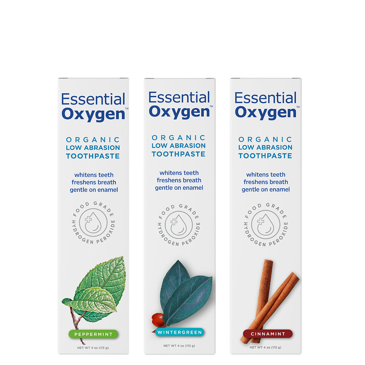 Organic Low Abrasion Toothpaste | Rainbow Pack
