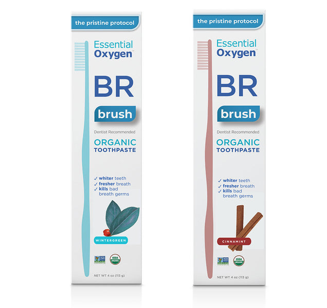 Essential Oxygen BR Organic Toothpaste is now available in Wintergreen and Cinnamint flavors!