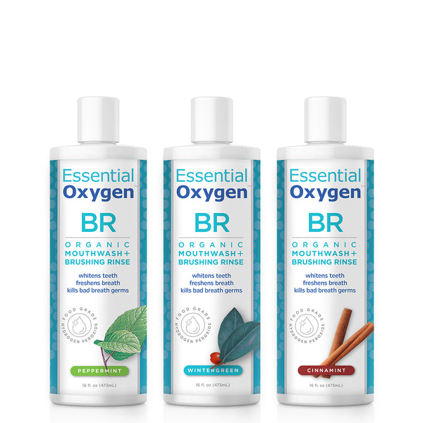 BR | Organic Mouthwash + Brushing Rinse | Rainbow Pack | ESSENTIAL OXYGEN