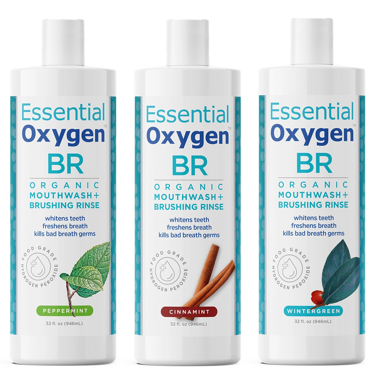 BR | Organic Mouthwash + Brushing Rinse | Rainbow Pack | ESSENTIAL OXYGEN