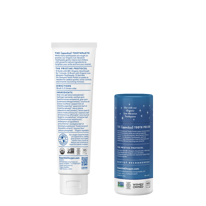 The Dynamic Duo | Peppermint | Organic Toothpaste + Polish | ESSENTIAL ...