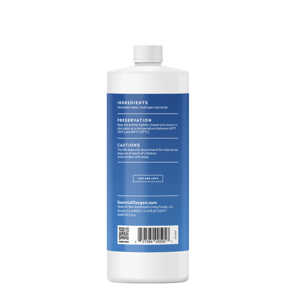 Food Grade Hydrogen Peroxide | 32 oz | ESSENTIAL OXYGEN | The Joy of Clean