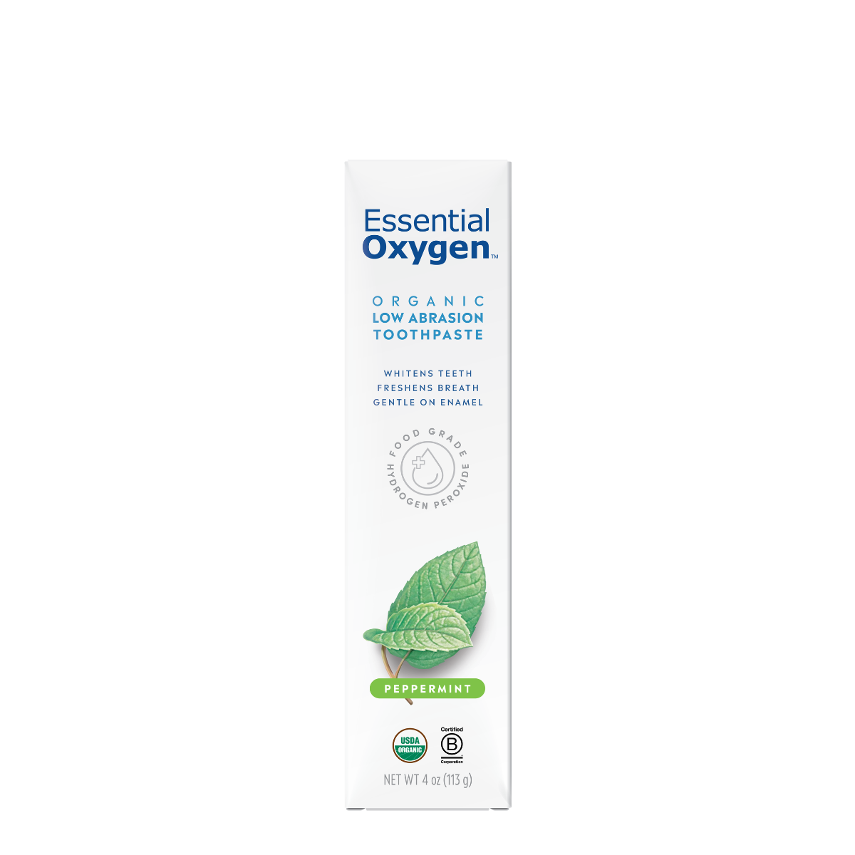 Organic Low Abrasion Toothpaste | Peppermint