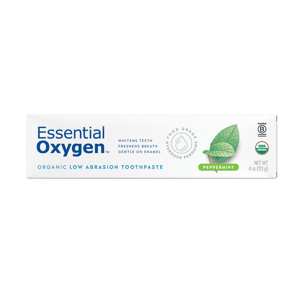 Organic Low Abrasion Toothpaste | Peppermint
