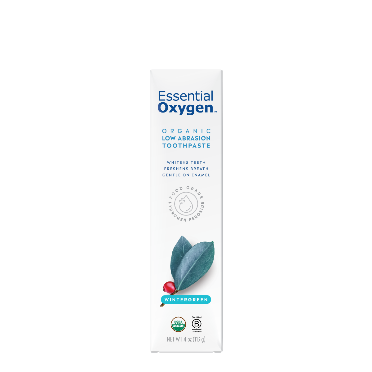 Organic Low Abrasion Toothpaste | Wintergreen