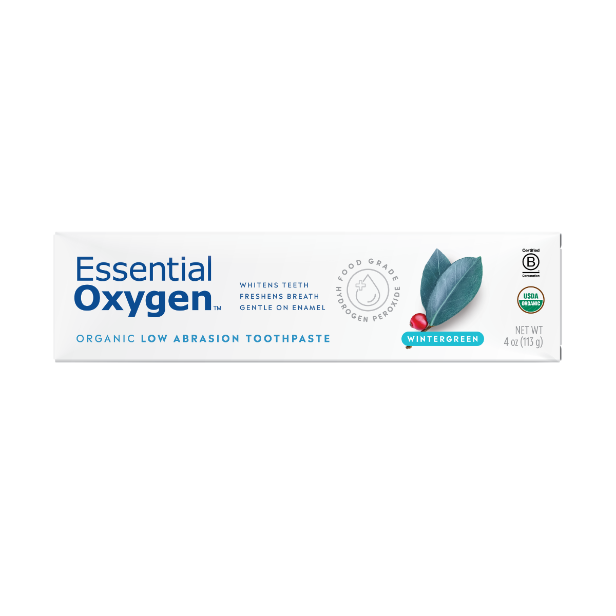 Organic Low Abrasion Toothpaste | Wintergreen